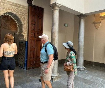 Visiting alcazar in Cordoba